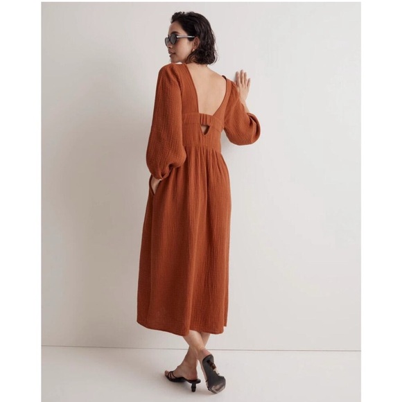 Madewell Slub Cotton Midi Dress - Picture 2 of 7